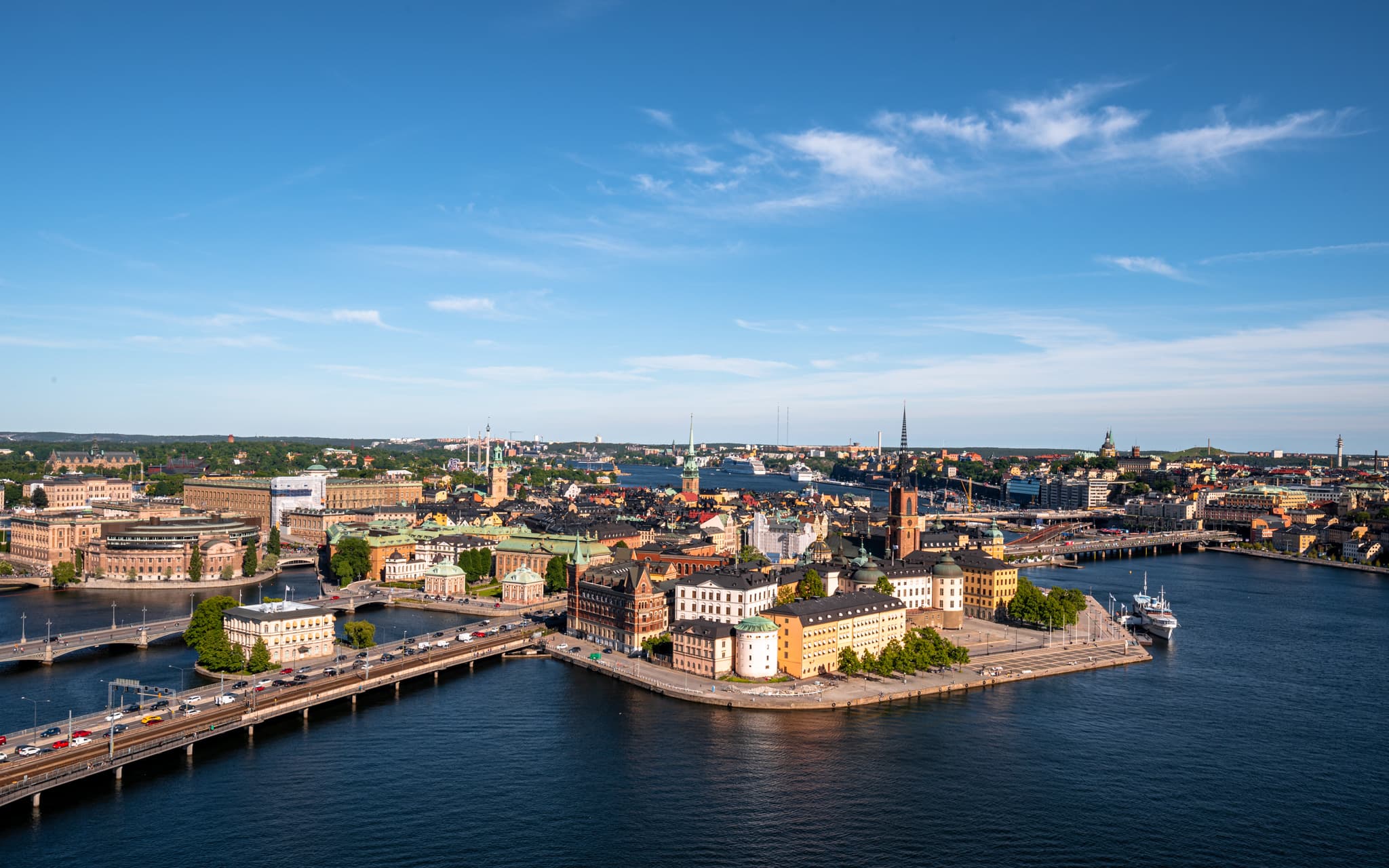 Flerbostadshus i Stockholm sedda uppifrån